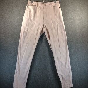 Liz Sport‎ Jeans Womens 10 Pink Light Wash Buttons Stiped Skinny Tapered Leg